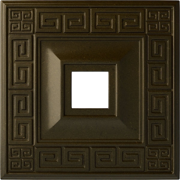 Ekena Millwork Eris Ceiling Medallion (Fits Canopies up to 9 7/8"), 18"W x 18"H x 3 1/2"ID x 1 1/8"P, Green Gold CM18ERGGS - main